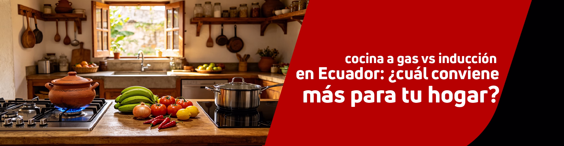 Cocina a gas vs. inducción en Ecuador: ¿cuál conviene más para tu hogar?