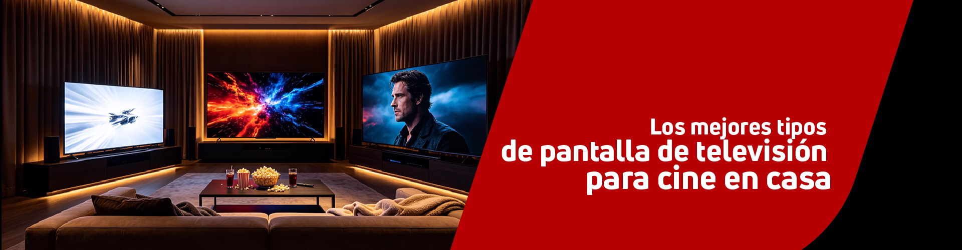 Los mejores tipos de pantallas de televisión para cine en casa