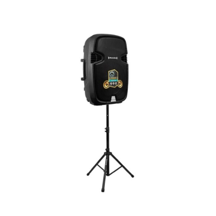 Encuentra el parlante Bazzuka B115N de 20000 Watts con pedestal y micrófono, pantalla led, bluetooth y el mejor precio solo en Gran Hogar Online.