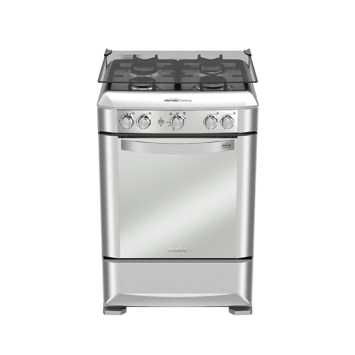 Encuentra la cocina a gas MABE EM6060FX1 INOX de 4 quemadores, con parrillas de hierro fundido y el mejor precio solo en Gran Hogar Online.