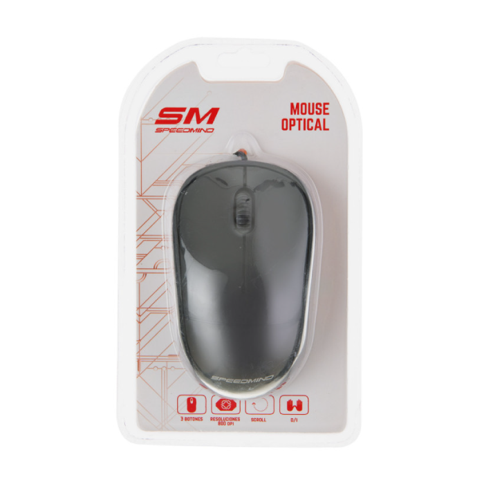 Encuentra el mouse Speedmind Promo con resolución de 800 DPI, óptico y el mejor precio solo en Gran Hogar Online.
