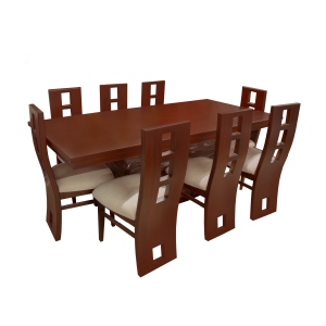 JUEGO DE COMEDOR TAMBOREADO  8 SILLAS | ARMIJO