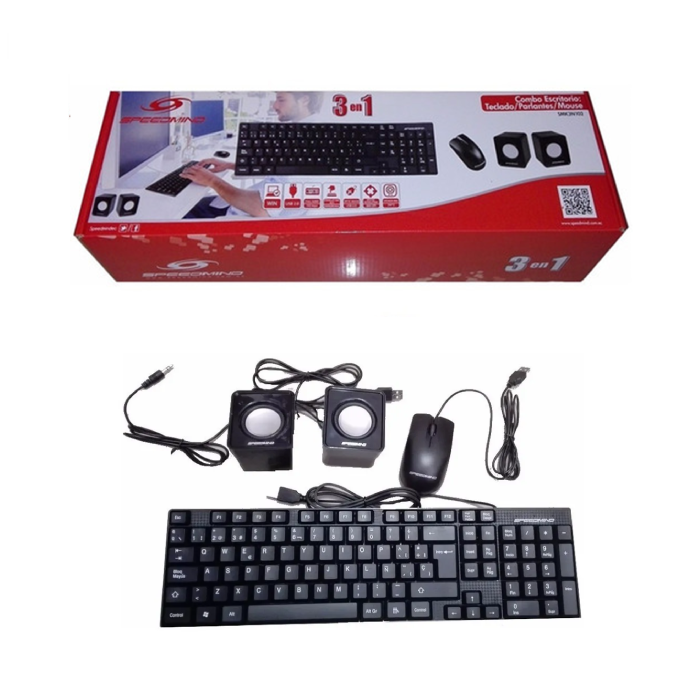 Encuentra el Kit de mouse, teclado, parlante con teclado multimedia, mouse óptico, parlante subwoofer y el mejor precio solo en Gran Hogar Online.