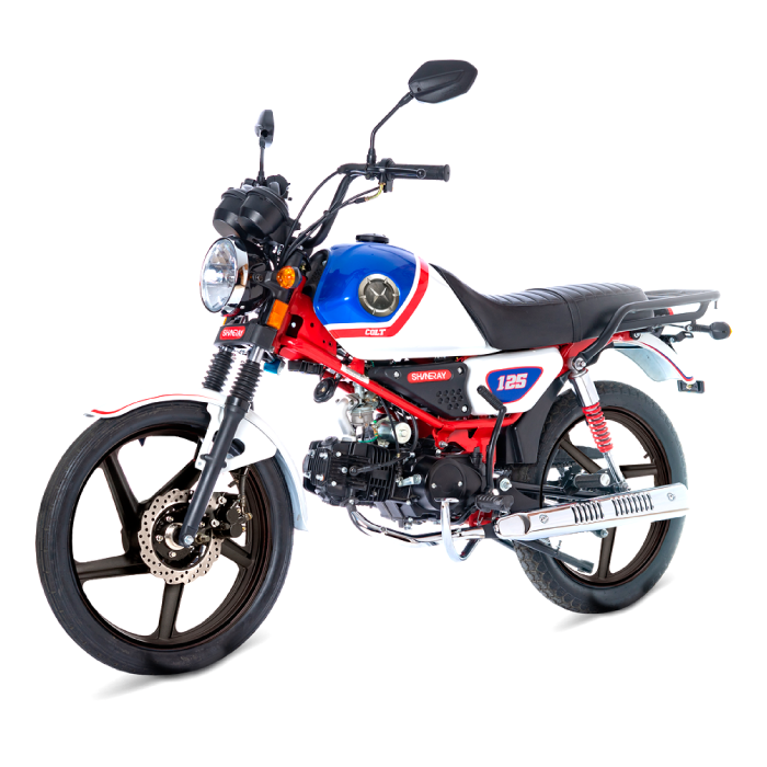 Encuentra la moto Shineray 125 de cadenilla, arranque eléctrico y pedal, 12 Litros de capacidad y el mejor precio solo en Gran Hogar Online.
