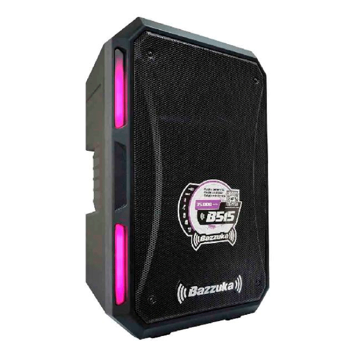Encuentra el parlante Bazzuka B-515N 75000W con puerto USB, bluetooth y el mejor precio solo en Gran Hogar Online.