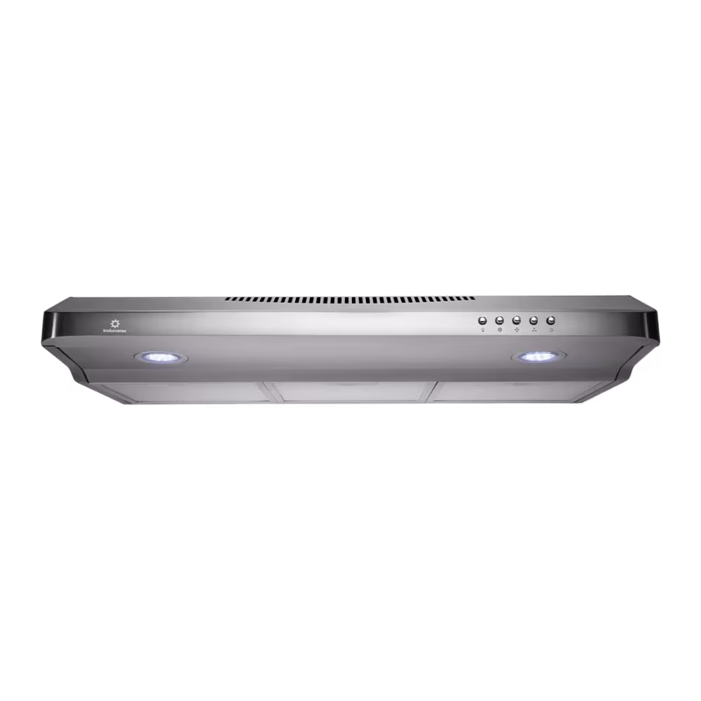 Campana extractora Indurama CEI-75CRP de acero inoxidable de 75 cm vista frontal completa granhogar
