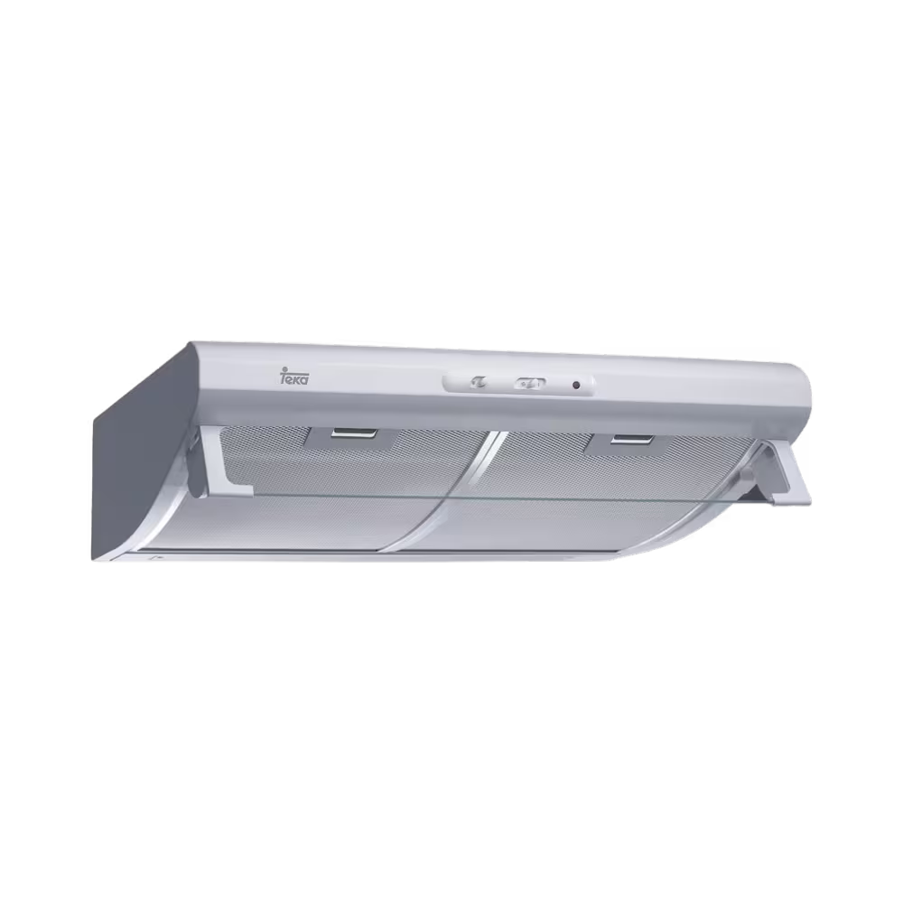 Campana extractora Teka C 610 filtros de aluminio y visera de cristal vista diagonal disponible en granhogar