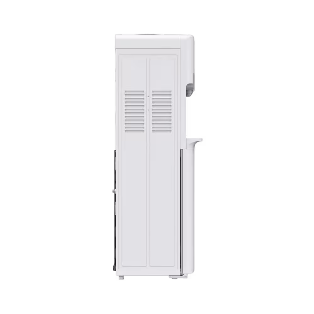 Dispensador de agua Electrolux EQS20C3MUSW con rejilla de ventilacion lateral vista de perfil granhogar