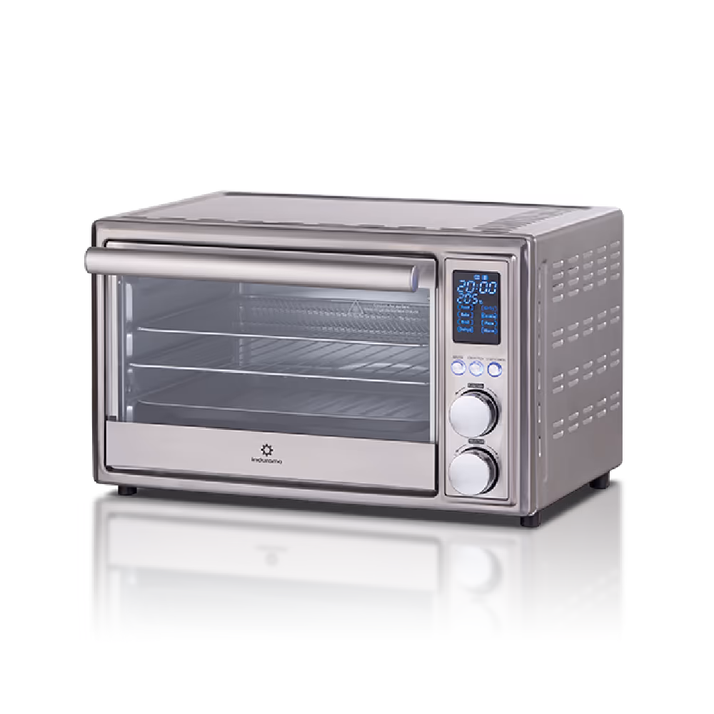 Horno tostador HTI 25CR de Indurama con 1800W de potencia versatilidad y diseño elegante para preparar tus recetas con facilidad y sabor.