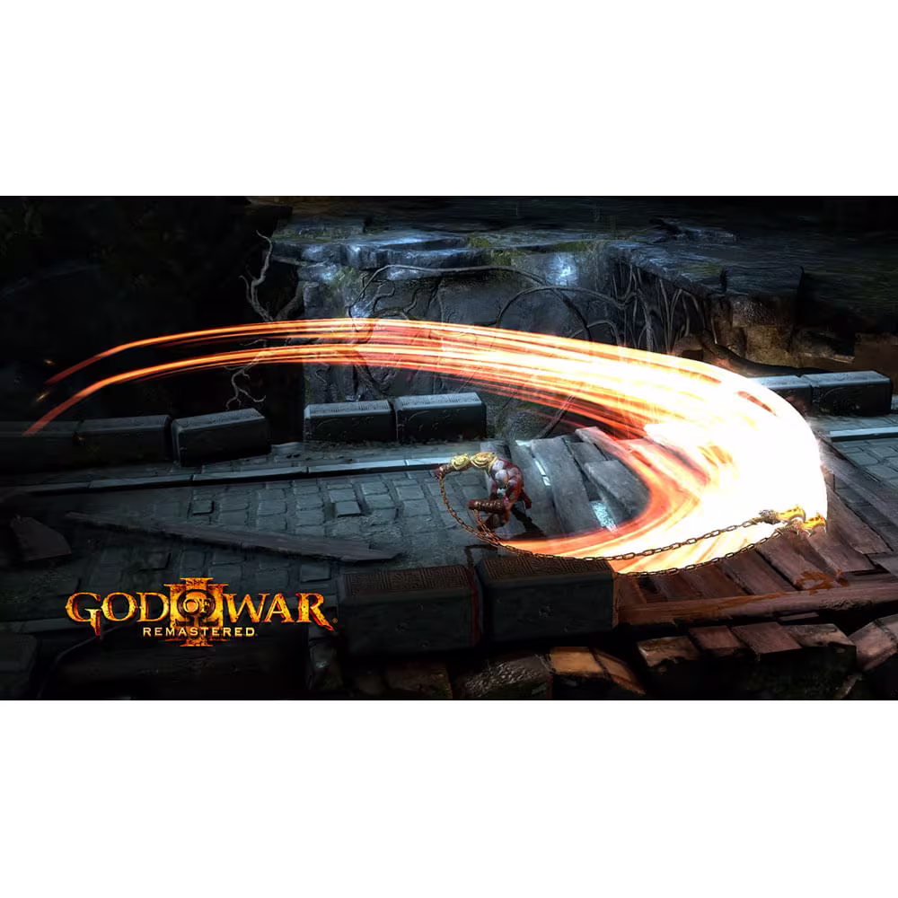 Juego PS4 Sony God Of War III Remastered captura gameplay efecto ataque fuego, adquierelo en granhogar