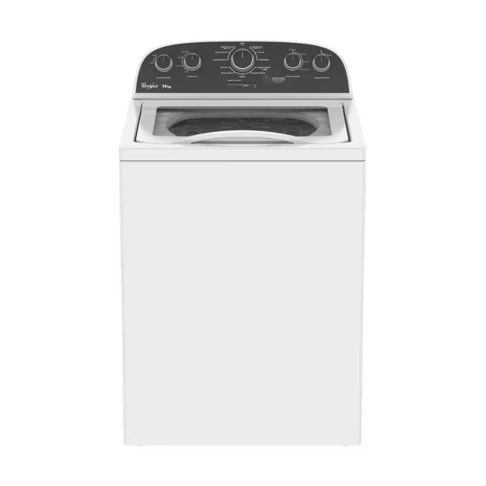Lavadora Automática Whirlpool 7MWTW1955EW 19 Kg panel de control frontal disponible en granhogar