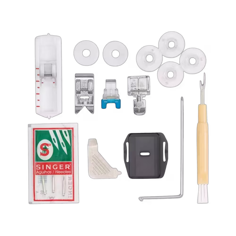 Accesorios y prensatelas incluidos de maquina de coser Singer 1412 vista superior granhogar