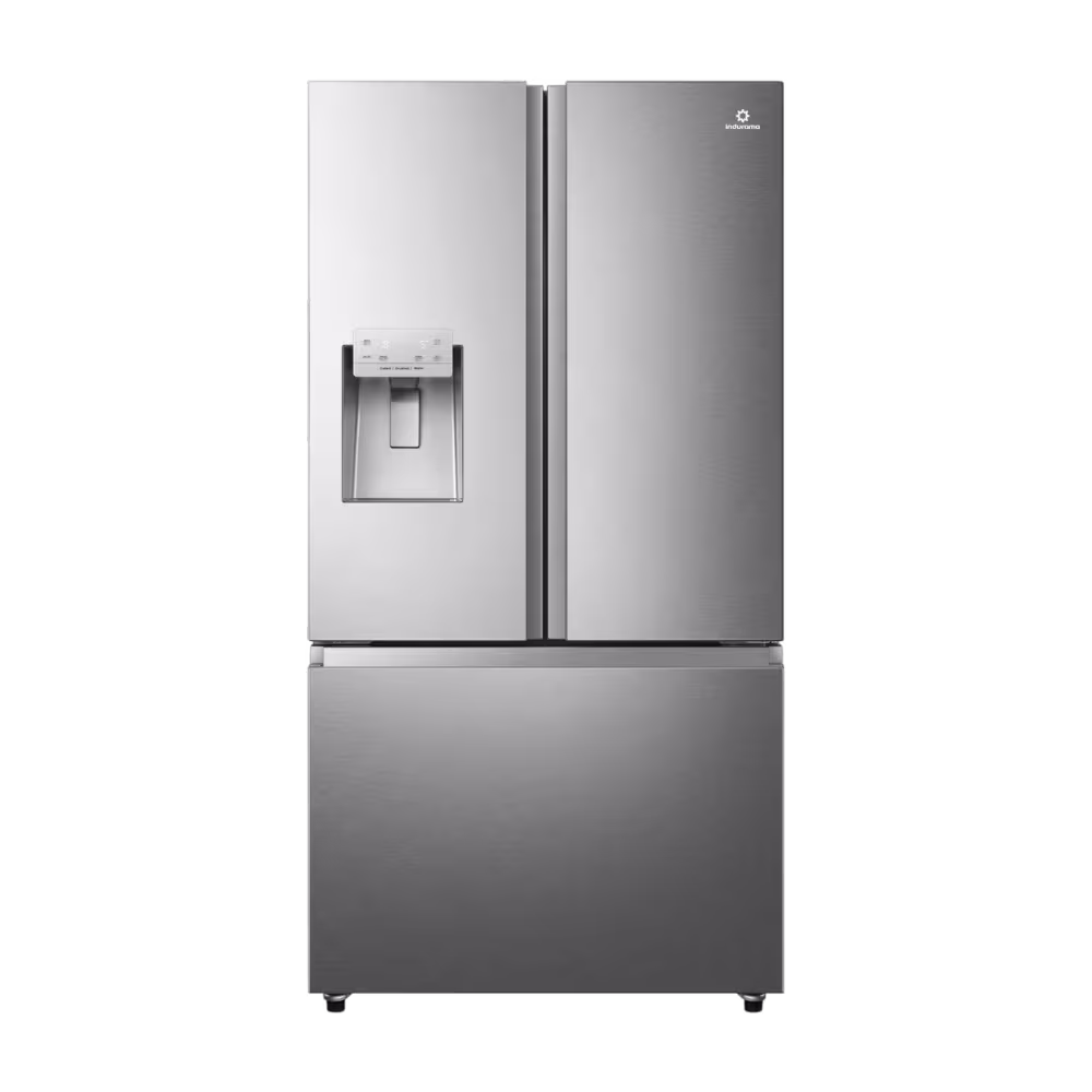 Refrigeradora Indurama RI-992I French Door de acero inox vista frontal disponible en granhogar