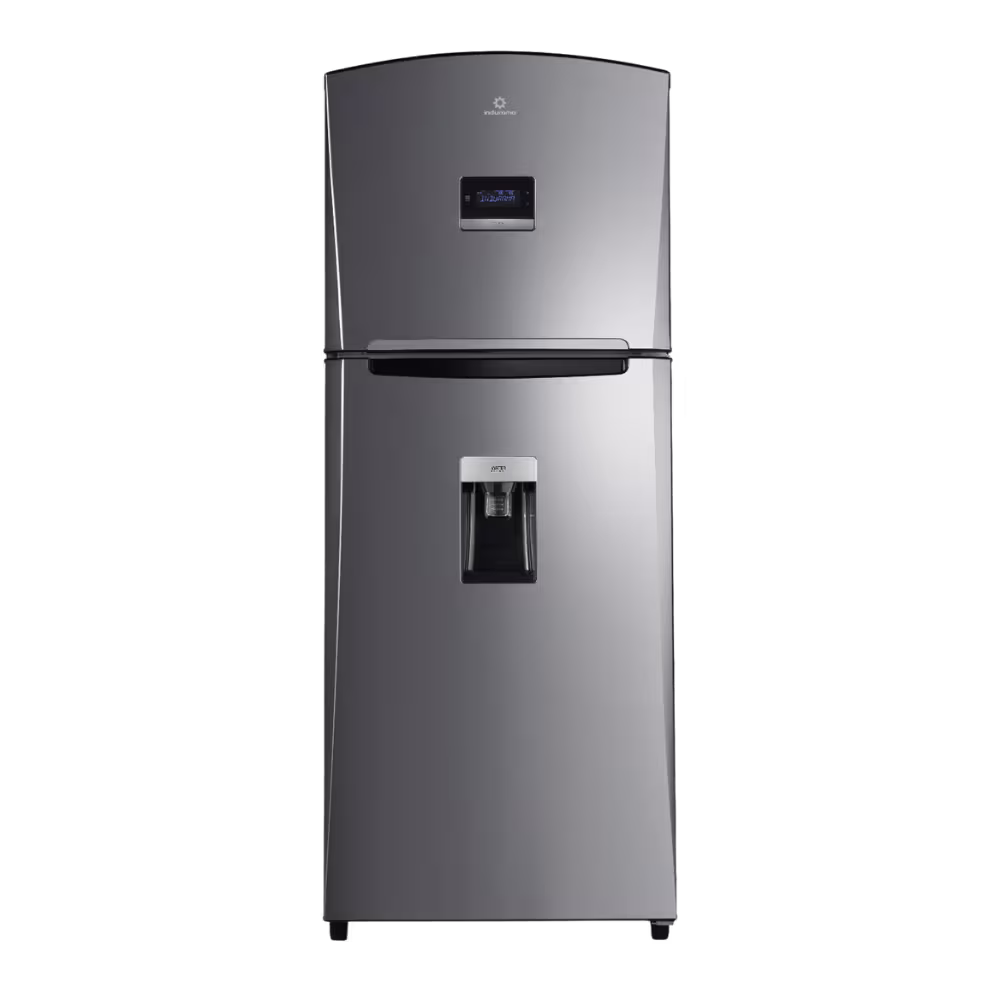 Refrigeradora Indurama RI-585 Quarzo 384L dispensador de agua vista frontal, descúbrelo en granhogar