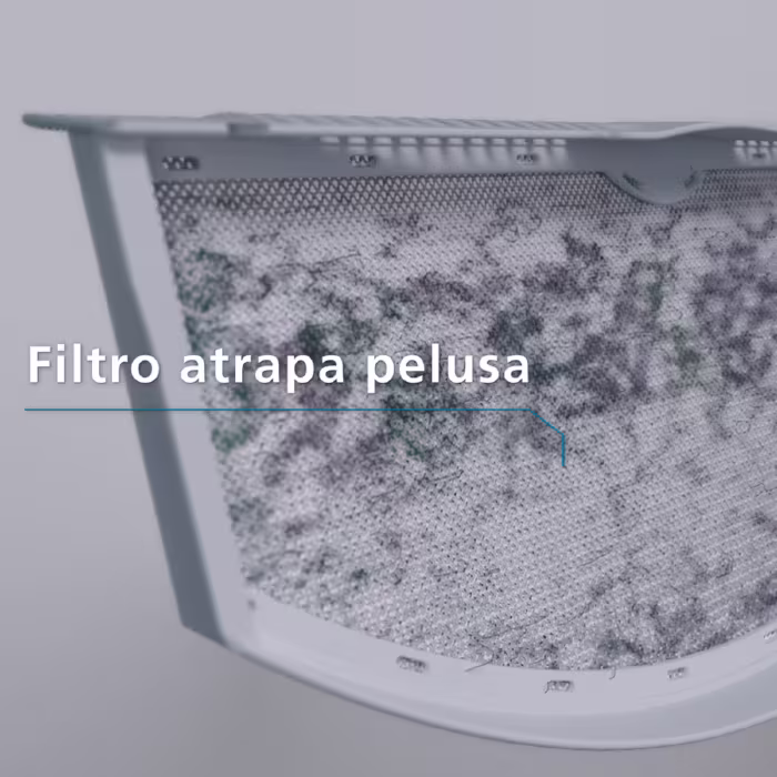 Secadora a gas Mabe SMG47N8MSBAB0 filtro atrapa pelusa integrado primer plano granhogar