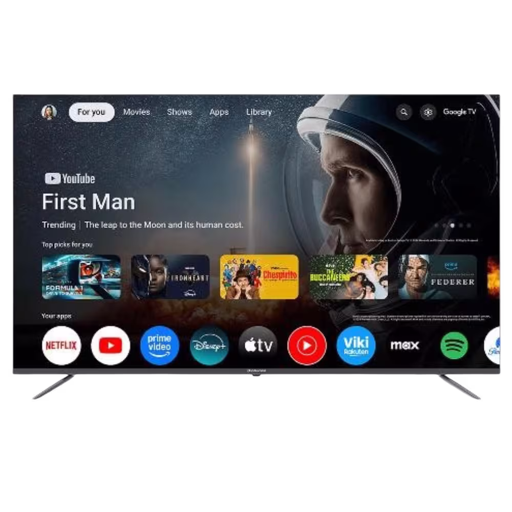 Televisor Indurama 65TIKGF5QLED Google TV 65 pulgadas vista frontal compra online en granhogar