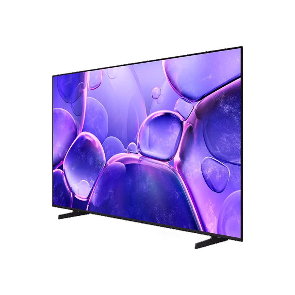 Televisor Samsung UN65U8000FPCZE 4K con pantalla LED y diseño delgado, vista frontal lateral izquierda