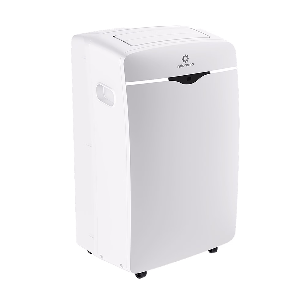 Aire acondicionado portátil API 12A BL 12000 BTU Indurama en diagonal derecha adquiérelo en granhogar