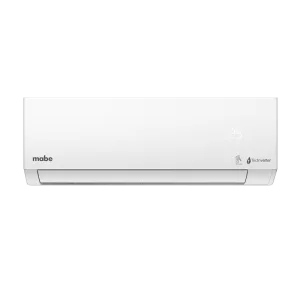 Aire acondicionado Mabe MMI12CDBWCC32BN1 inverter 12000 BTU vista frontal. Disponible en granhogar
