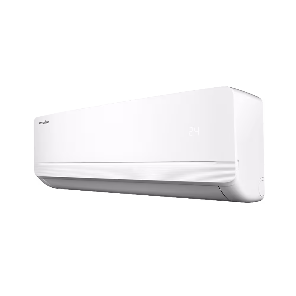 Aire acondicionado Mabe MMT18CDBWCCAX8 con display de temperatura vista diagonal cómpralo en granhogar