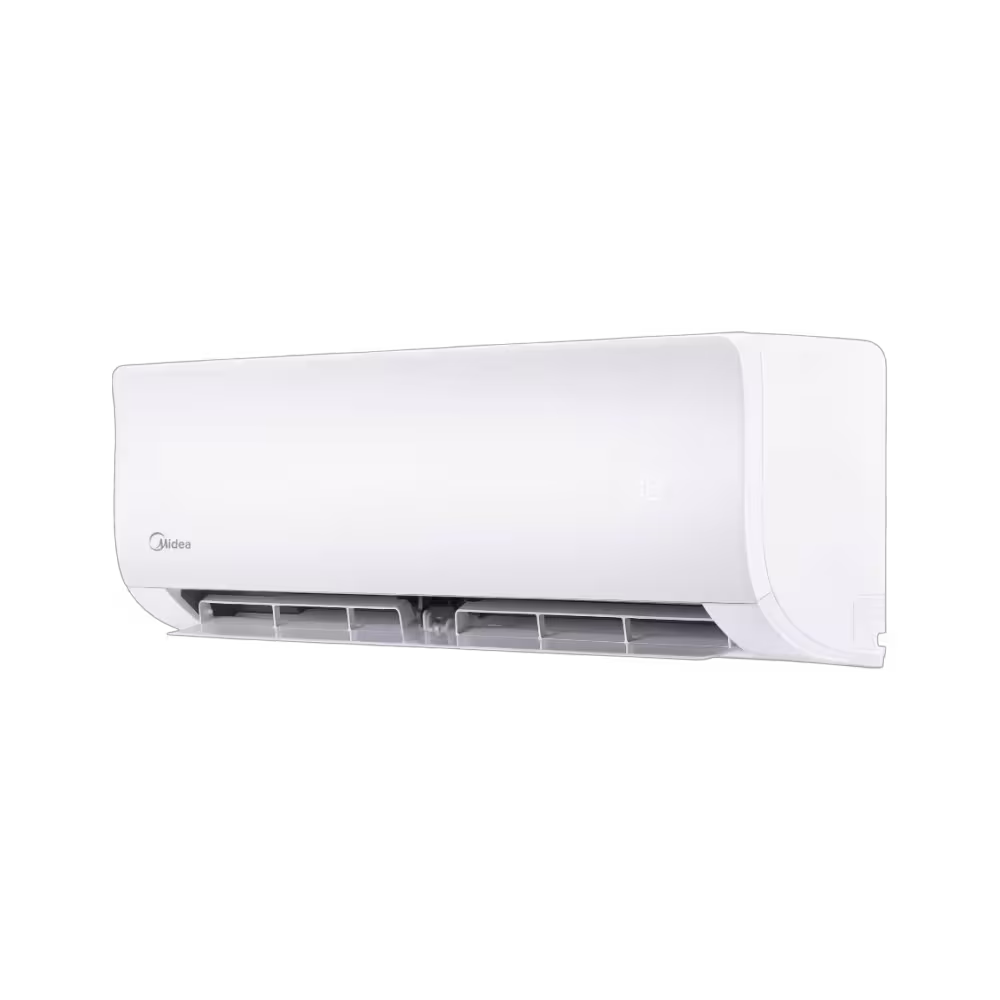 Aire acondicionado split Midea MSAG12CRFN1-AM flujo de aire dirijido vista diagonal disponible en granhogar