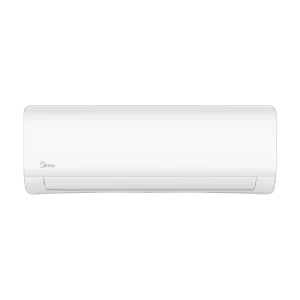 Aire acondicionado split Midea MSAG12CRFN1-AM chasis blanco con logo vista frontal disponible en granhogar