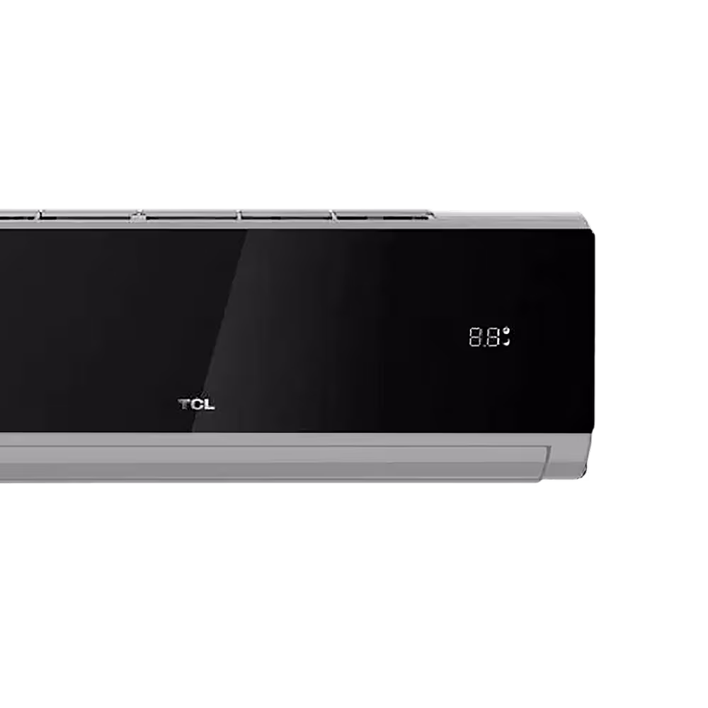 Aire acondicionado split TCL TAC-12CSAXA82 12000 BTU pantalla digital vista frontal. Consíguelo en granhogar