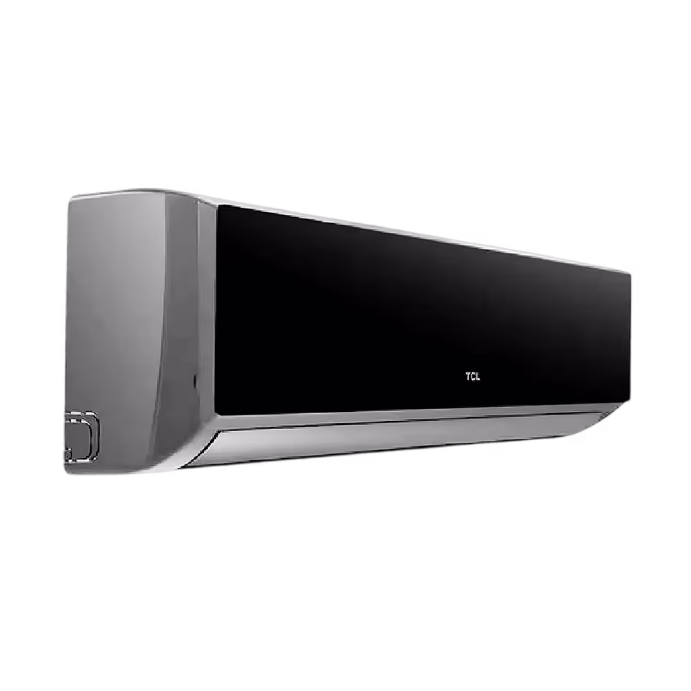 Aire acondicionado split TCL TAC-12CSAXA82 12000 BTU negro vista diagonal. Disponible en granhogar