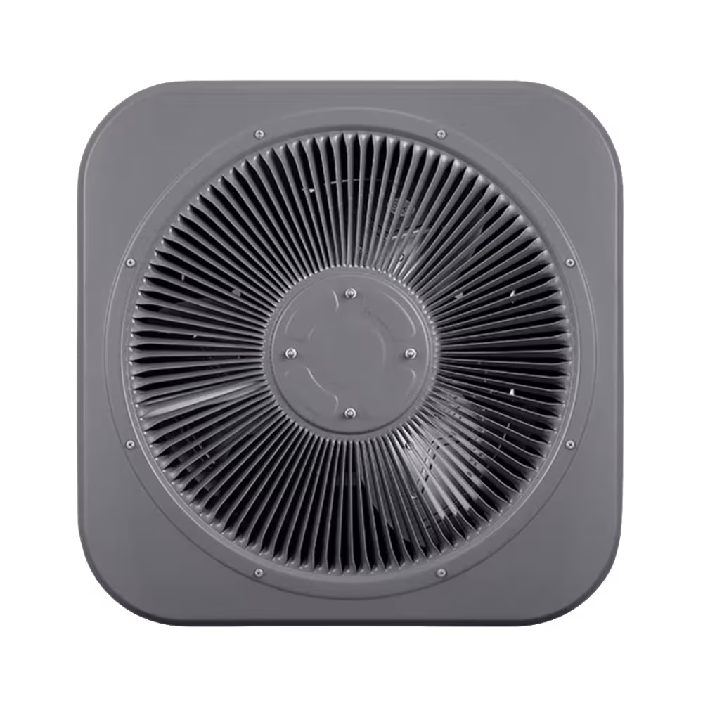 Aire acondicionado TCL piso techo 36000 BTU ventilador condensadora vista superior. Solo en granhogar online