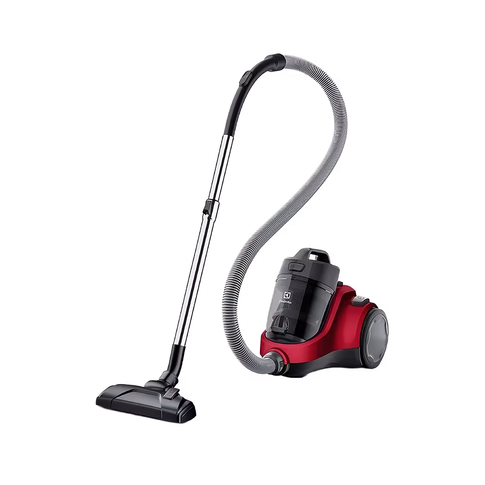Aspiradora Electrolux EAS31 de 1800W 1.8 litros roja sin bolsa vista diagonal. Encuéntrala en granhogar