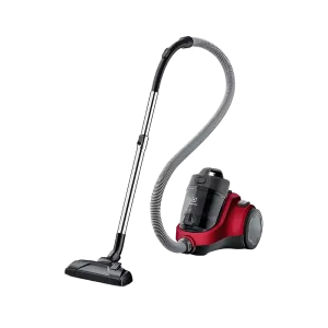 Aspiradora Electrolux EAS31 de 1800W 1.8 litros roja sin bolsa vista diagonal. Encuéntrala en granhogar