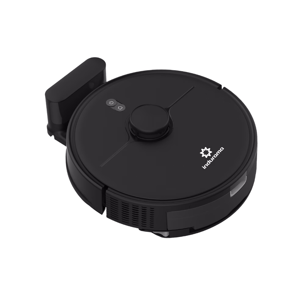 Vista diagonal izquierdo Aspiradora Robot Indurama RAI-NE30 disponible en granhogar