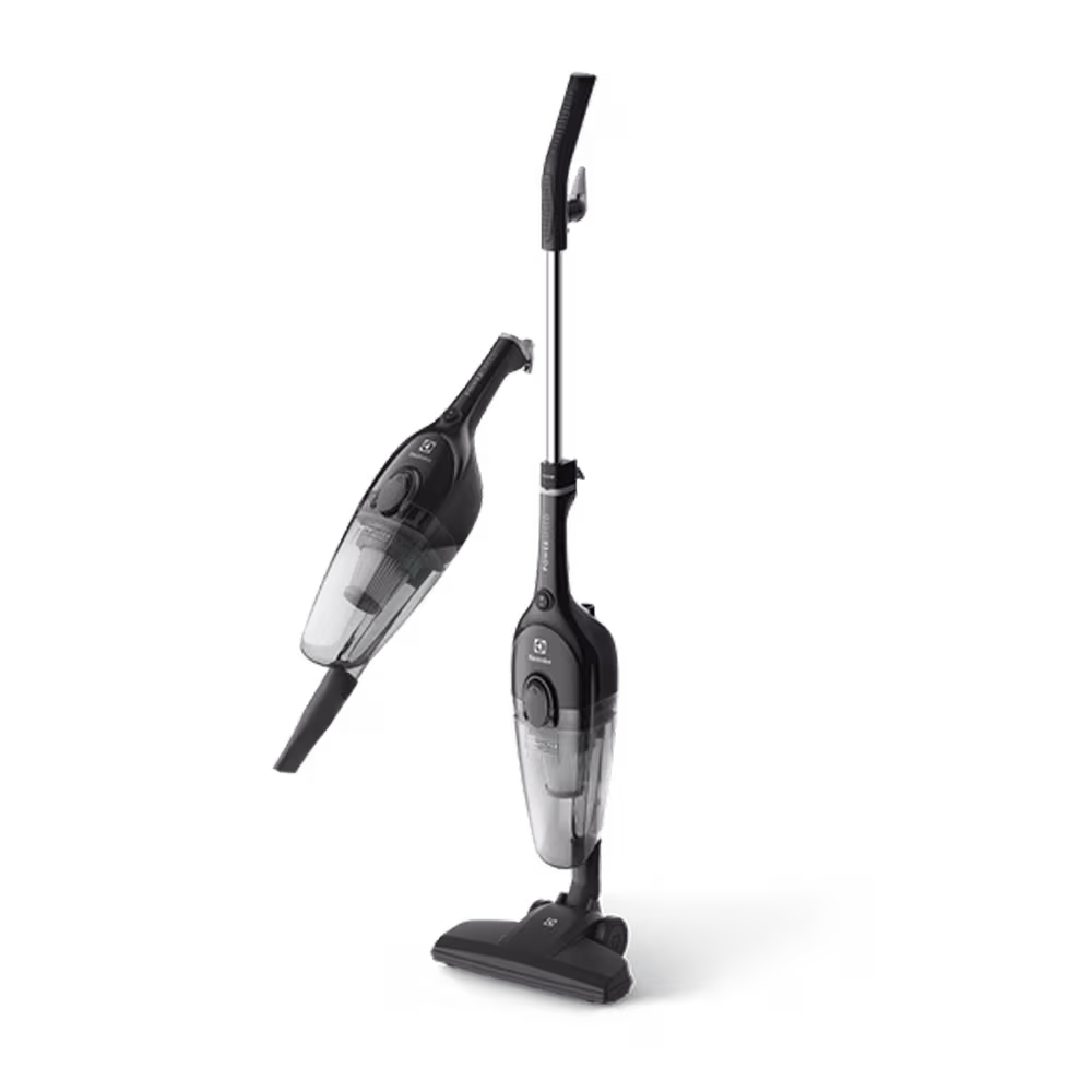 Aspiradora vertical Electrolux STK12 con unidad de mano desmontable vista diagonal encuentralo en granhogar