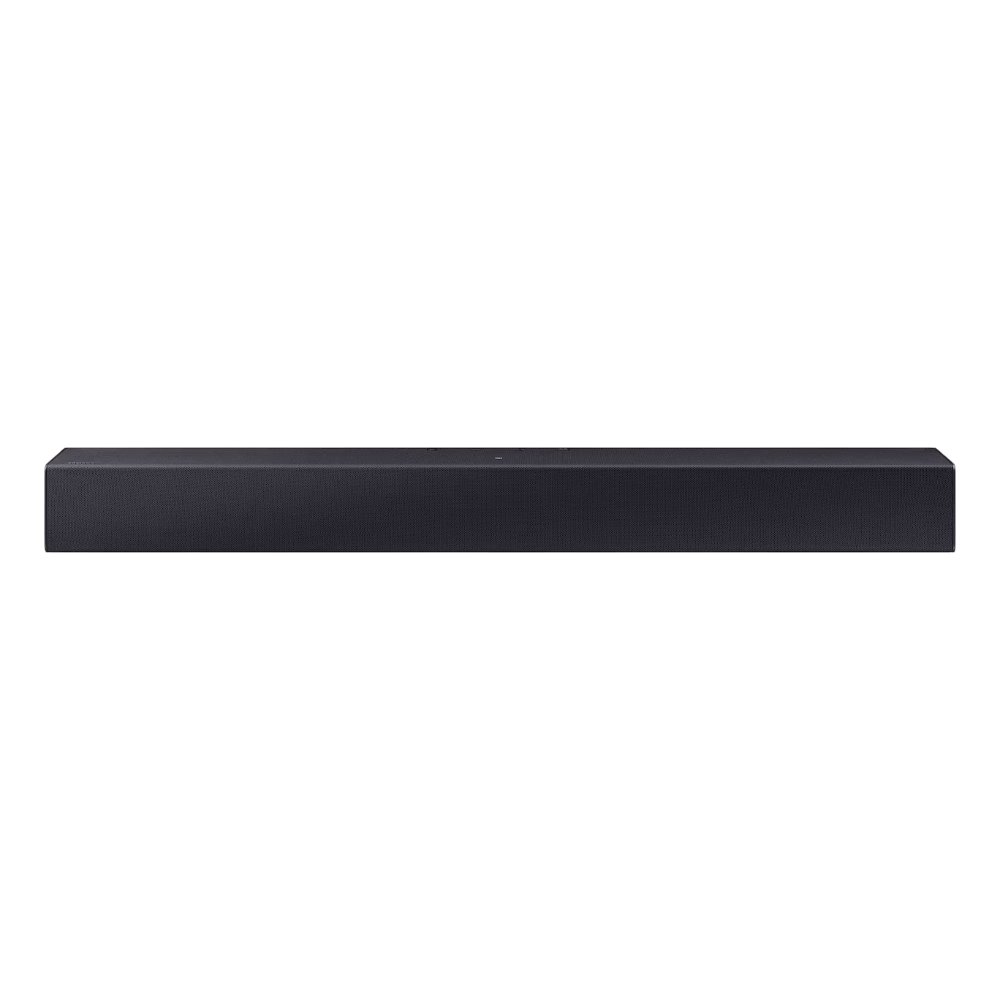 Barra de sonido Samsung HW-C400 diseño compacto y estilizado vista frontal. Encuéntrala en granhogar