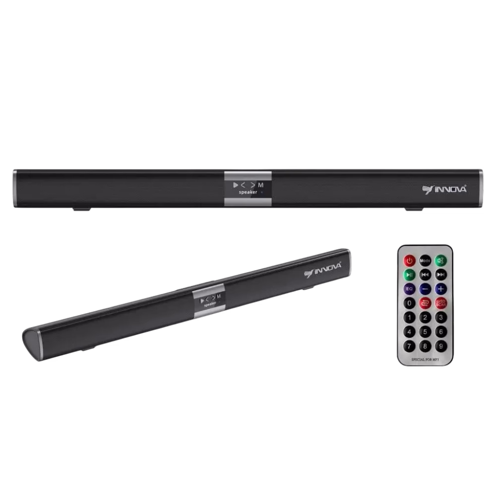 Barra de sonido Innova IN-10 10W negra frontal, encuéntralo en granhogar