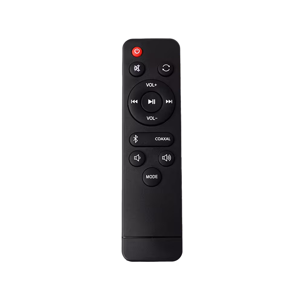 Barra de sonido Innova IN-30 control remoto negro vista frontal. Encuéntralo en granhogar