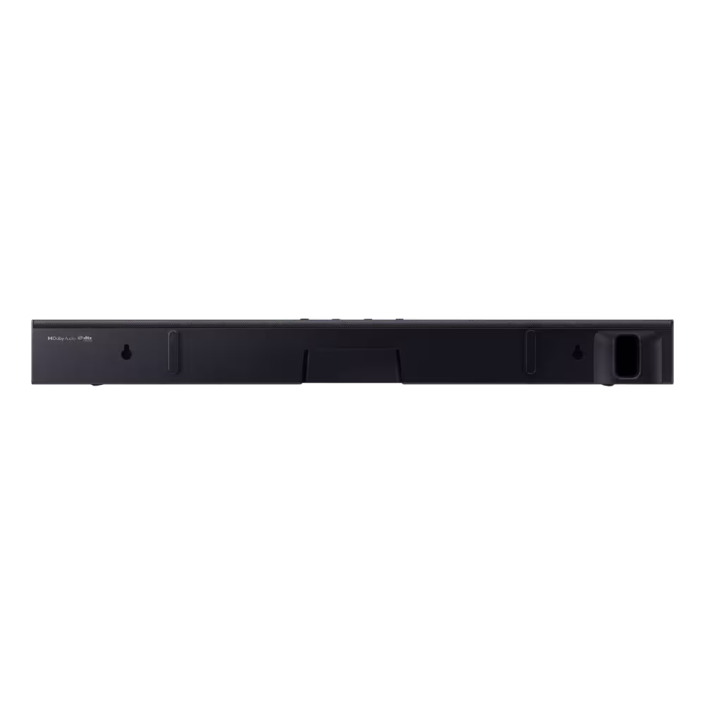 Barra de sonido Samsung HW-C400 soportes base y rejilla de ventilación vista inferior. Cómprala en granhogar