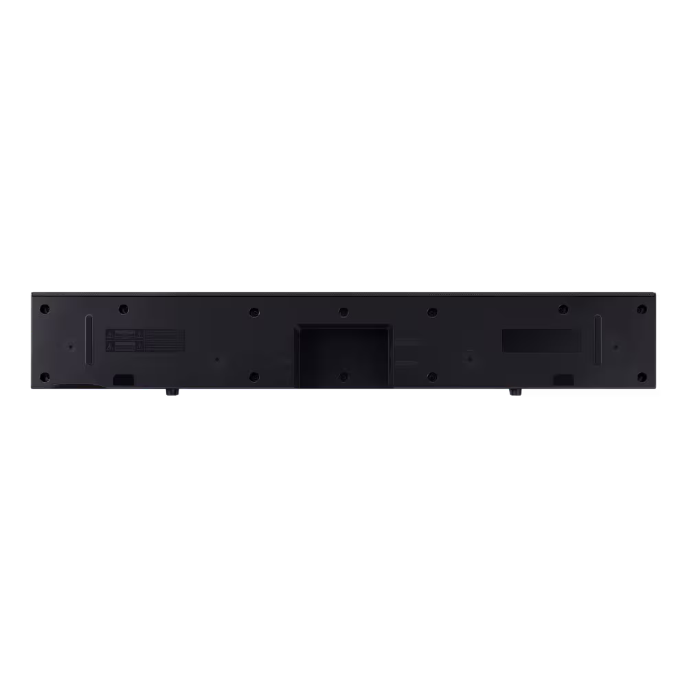 Barra de sonido Samsung HW-C400 puertos de conexión y entrada óptica vista posterior. Disponible en granhogar