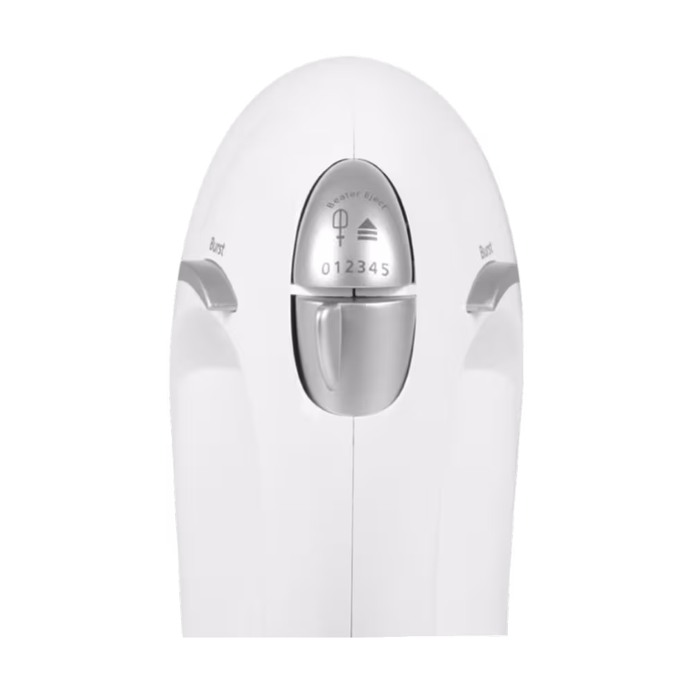 Batidora de mano Oster 2499-013 boton de cinco velocidades y expulsion vista superior disponible en granhogar