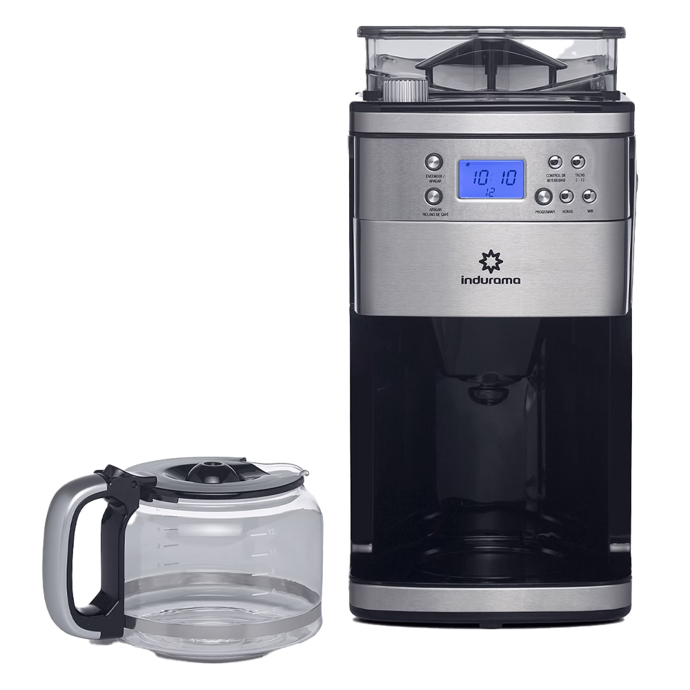 Cafetera con molino MCI-CR 1.5LTS 12TZS Indurama con jarra extraída encuéntralo en granhogar
