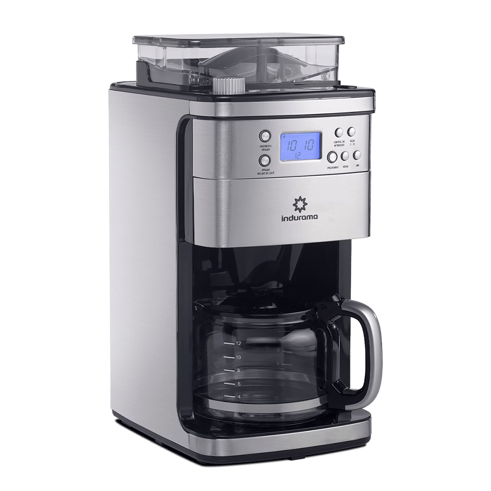 Cafetera con molino MCI-CR 1.5LTS 12TZS Indurama en diagonal derecha adquiérelo en granhogar