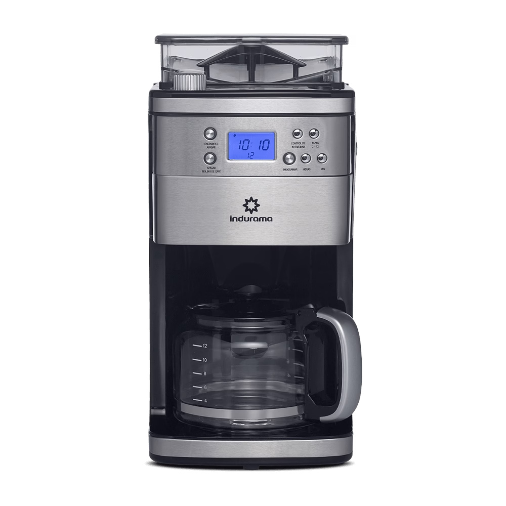 Cafetera con molino MCI-CR 1.5LTS 12TZS Indurama vista frontal descúbrelo en granhogar