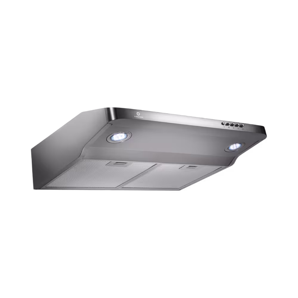 Campana extractora de olores Indurama CEI-60CRP: 60 cm, 300 m³/h, 3 velocidades y 2 luces LED para una cocina más limpia y fresca. 