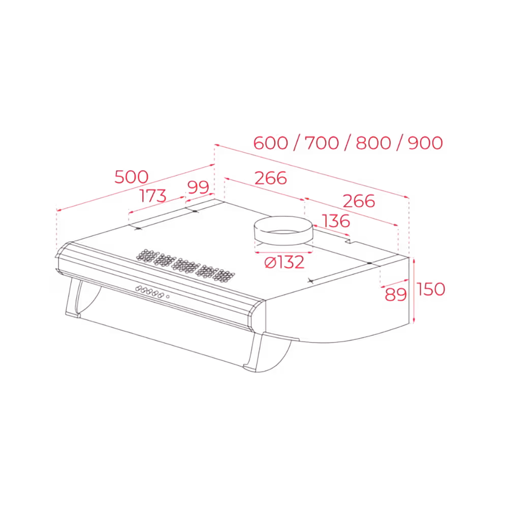 Campana Teka C 710 de 76 cm con gran poder de extracción, diseño moderno y filtros metálicos lavables.