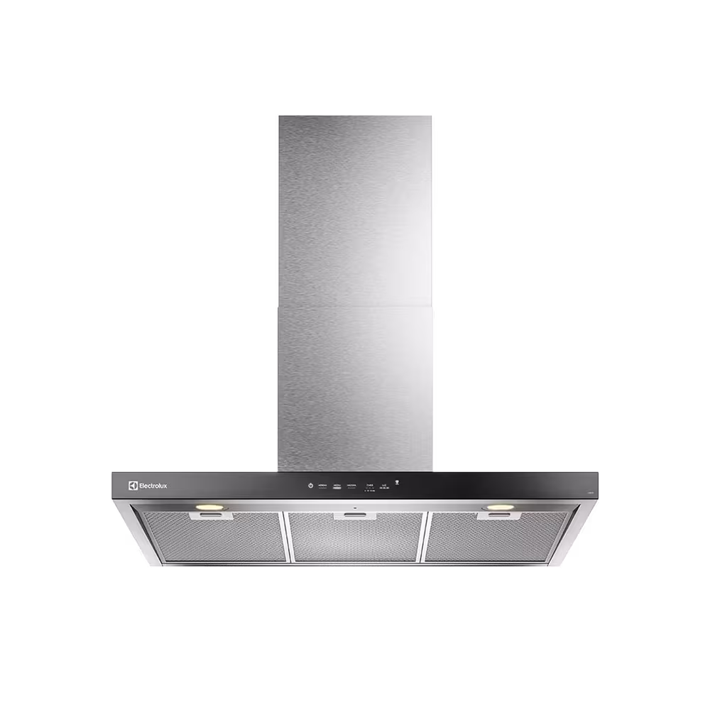 Campana extractora Electrolux CE9TF 90cm filtros de aluminio vista frontal. Encuéntrala en granhogar