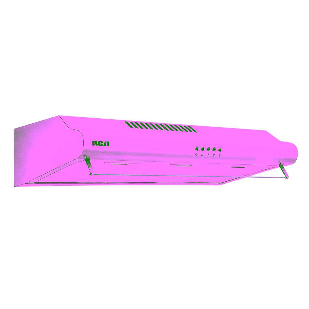 Campana extractora RCA MH10A-D-76 de 76 cm color acero vista frontal inferior consigue en granhogar