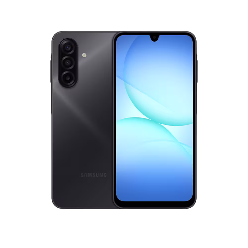 Celular Samsung Galaxy A17 8GB pantalla y cámaras vista frontal, disponible en granhogar