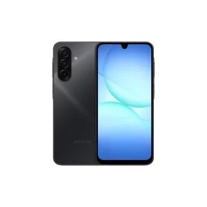 Celular Samsung Galaxy A17 8GB pantalla y cámaras vista frontal, disponible en granhogar
