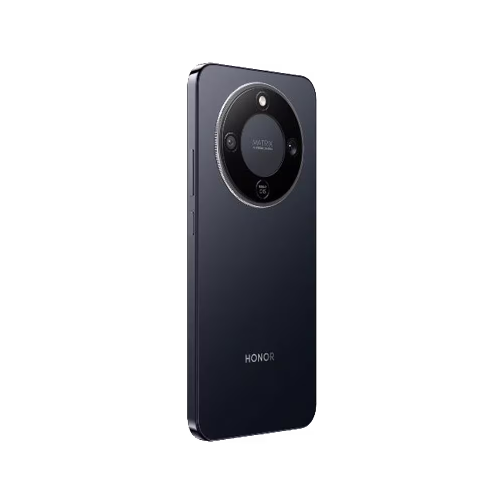 Celular HONOR Magic 8 Lite 8GB 256GB 5G negro vista diagonal cómpralo en granhogar
