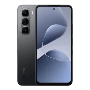 Celular Hot 60i 256GB Infinix con vistas frontal y trasera negro descúbrelo en granhogar